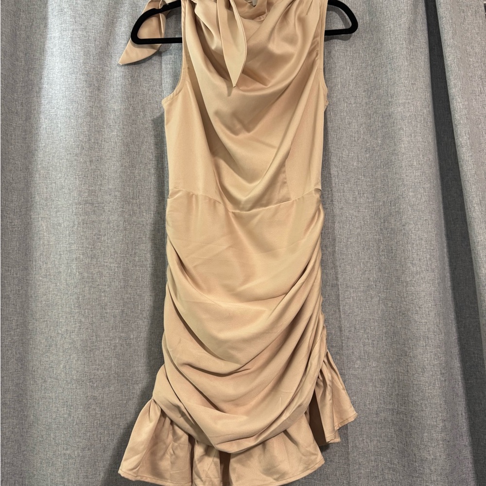 Elegant Champagne Cocktail Dress